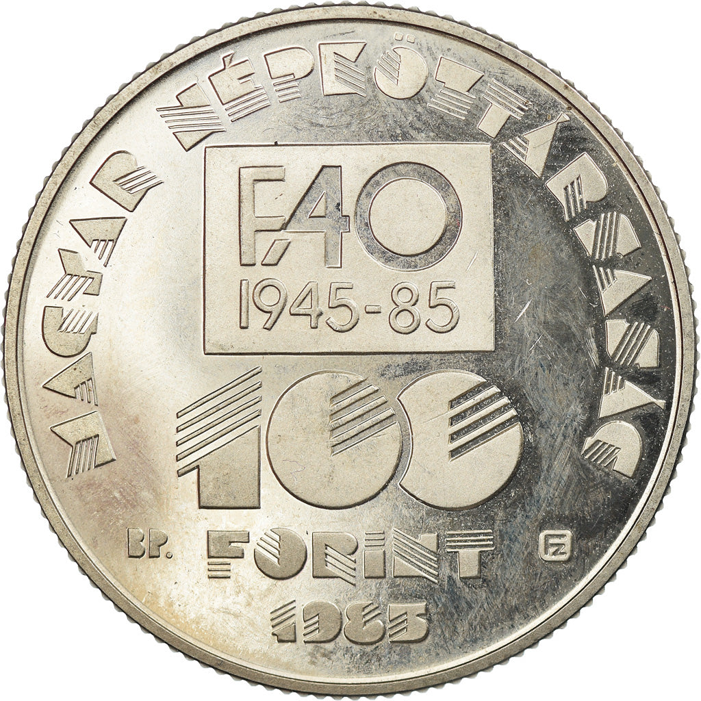 Coin, Hungary, 100 Forint, Szaz, 1983, Budapest, EF(40-45), Copper-nickel