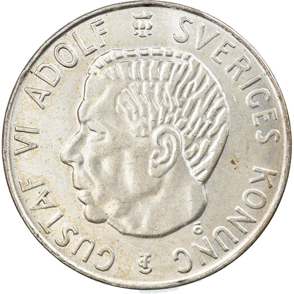 Coin, Sweden, Gustaf VI, 5 Kronor, 1954, EF(40-45), Silver, KM:829