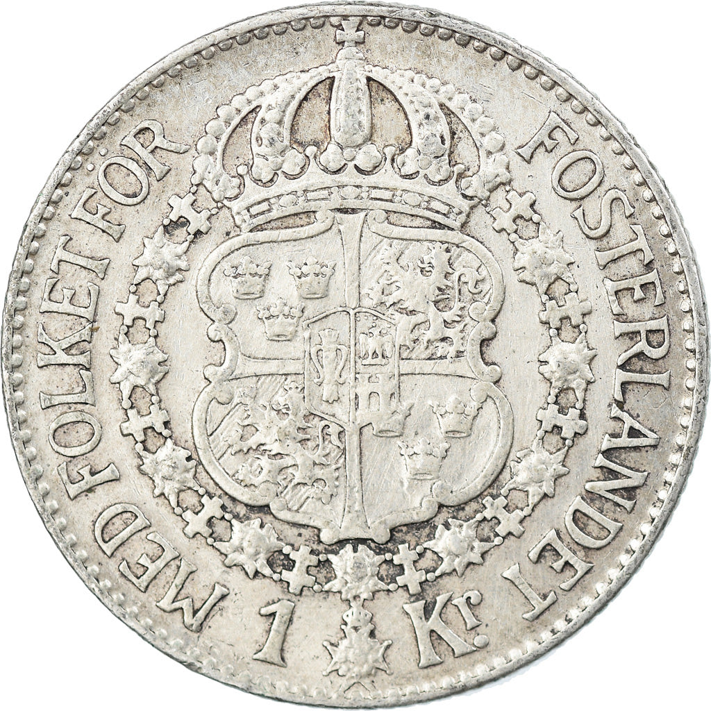 Coin, Sweden, Gustaf V, Krona, 1935, EF(40-45), Silver, KM:786.2
