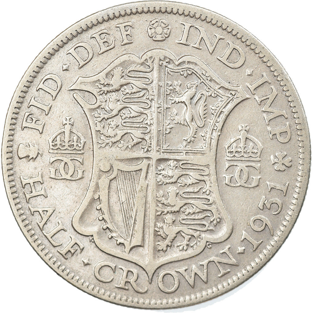 Coin, Great Britain, George V, 1/2 Crown, 1931, EF(40-45), Silver, KM:835