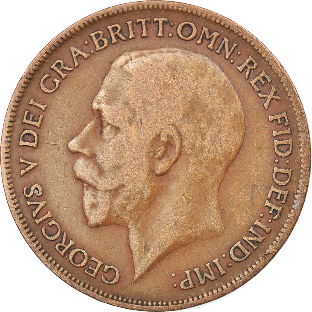 Coin, Great Britain, George V, Penny, 1919, EF(40-45), Bronze, KM:810