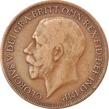 Coin, Great Britain, George V, Penny, 1919, EF(40-45), Bronze, KM:810