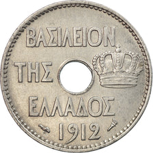 Coin, Greece, George I, 5 Lepta, 1912, EF(40-45), Nickel, KM:62