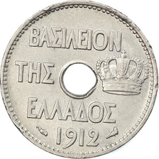Coin, Greece, George I, 5 Lepta, 1912, EF(40-45), Nickel, KM:62