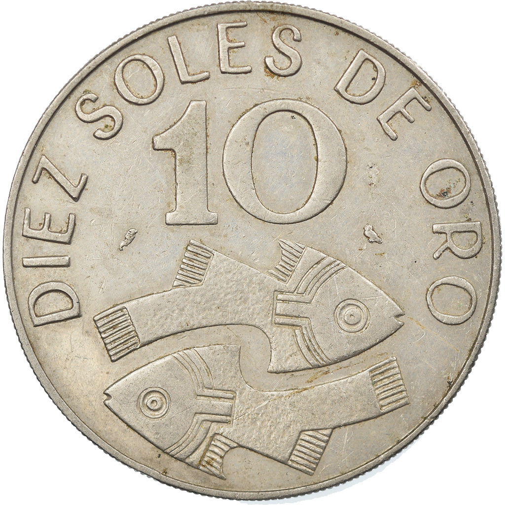 Coin, Peru, 10 Soles, 1969, Paris, EF(40-45), Copper-nickel, KM:253