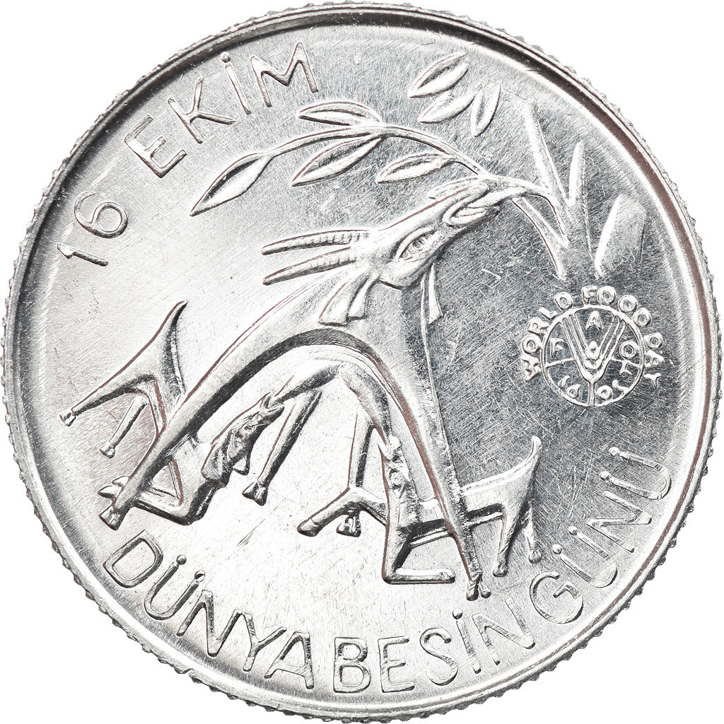 Coin, Turkey, 20 Lira, 1981, AU(50-53), Aluminum, KM:946