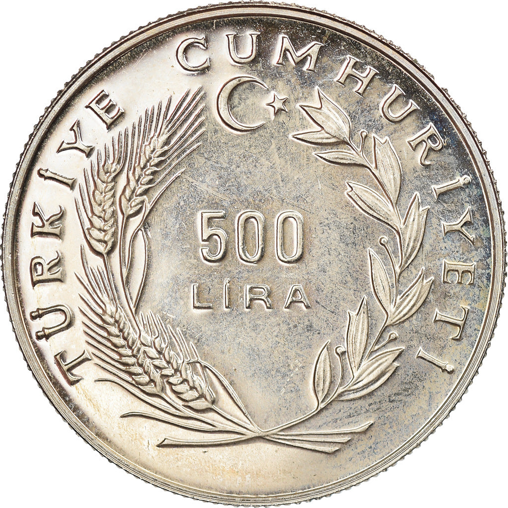 Coin, Turkey, 500 Lira, 1986, EF(40-45), Copper-nickel, KM:979