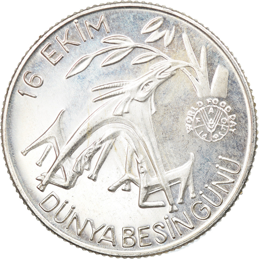 Coin, Turkey, 1500 Lira, 1982, EF(40-45), Silver, KM:947
