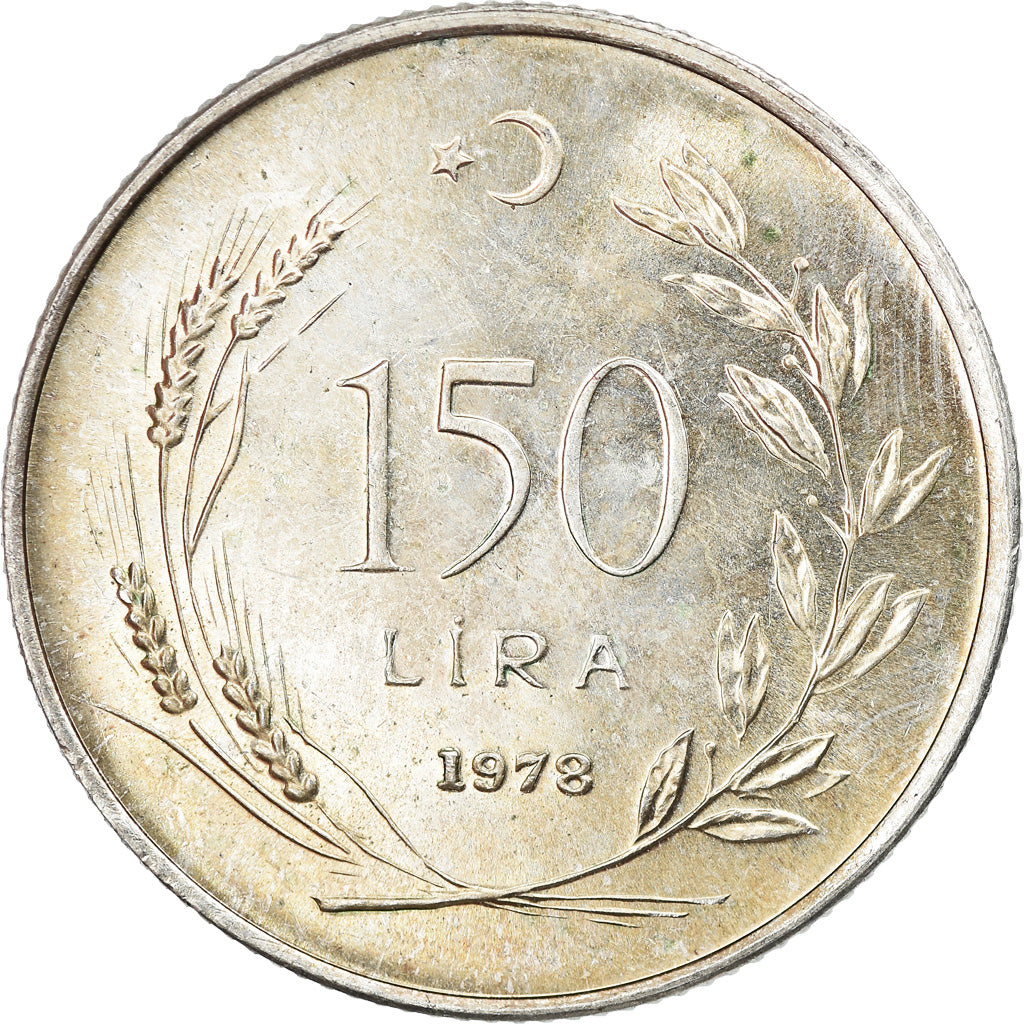 Coin, Turkey, 150 Lira, 1978, EF(40-45), Silver, KM:918.1