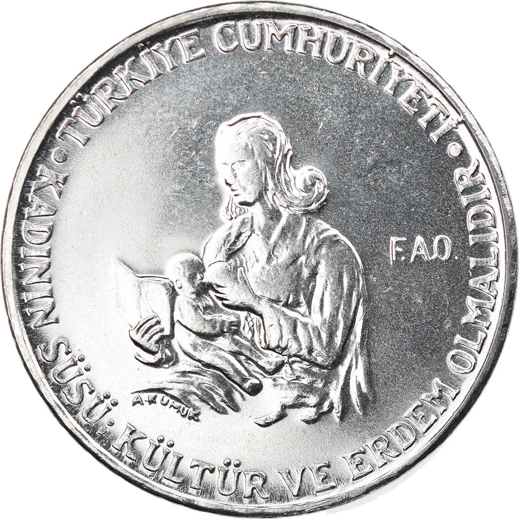 Coin, Turkey, 2-1/2 Lira, 1978, AU(55-58), Stainless Steel, KM:915