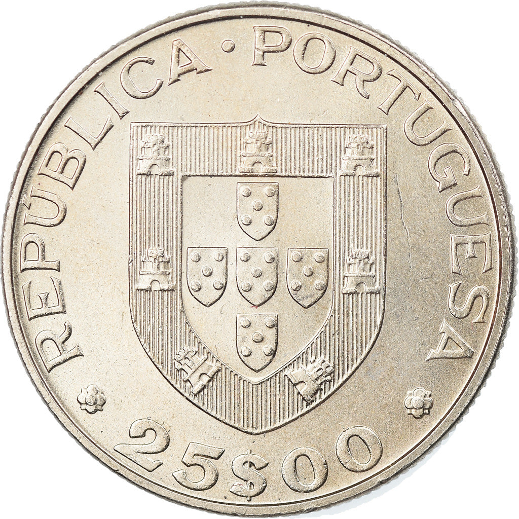 Coin, Portugal, 25 Escudos, 1983, EF(40-45), Copper-nickel, KM:619