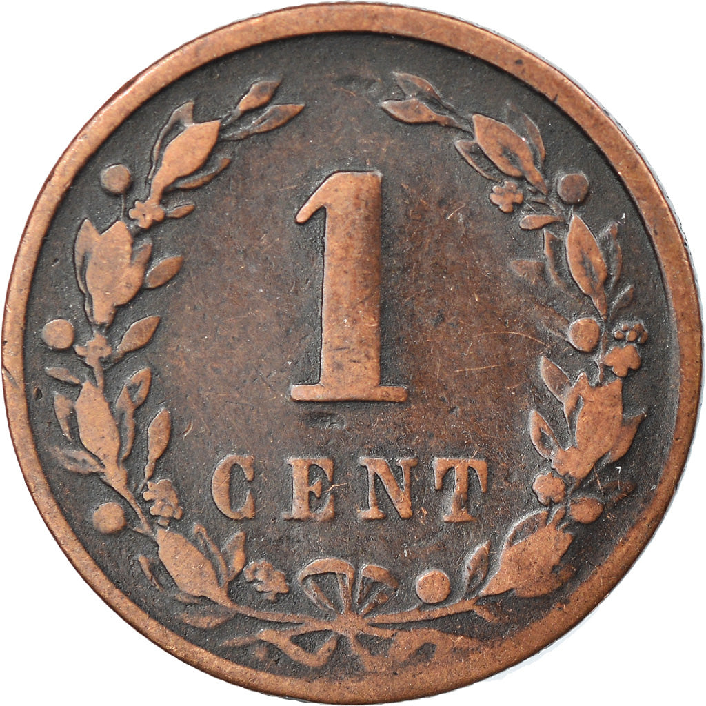 Moneda, Países Bajos, Wilhelmina I, Cent, 1897, MBC, Bronce, KM:107.2
