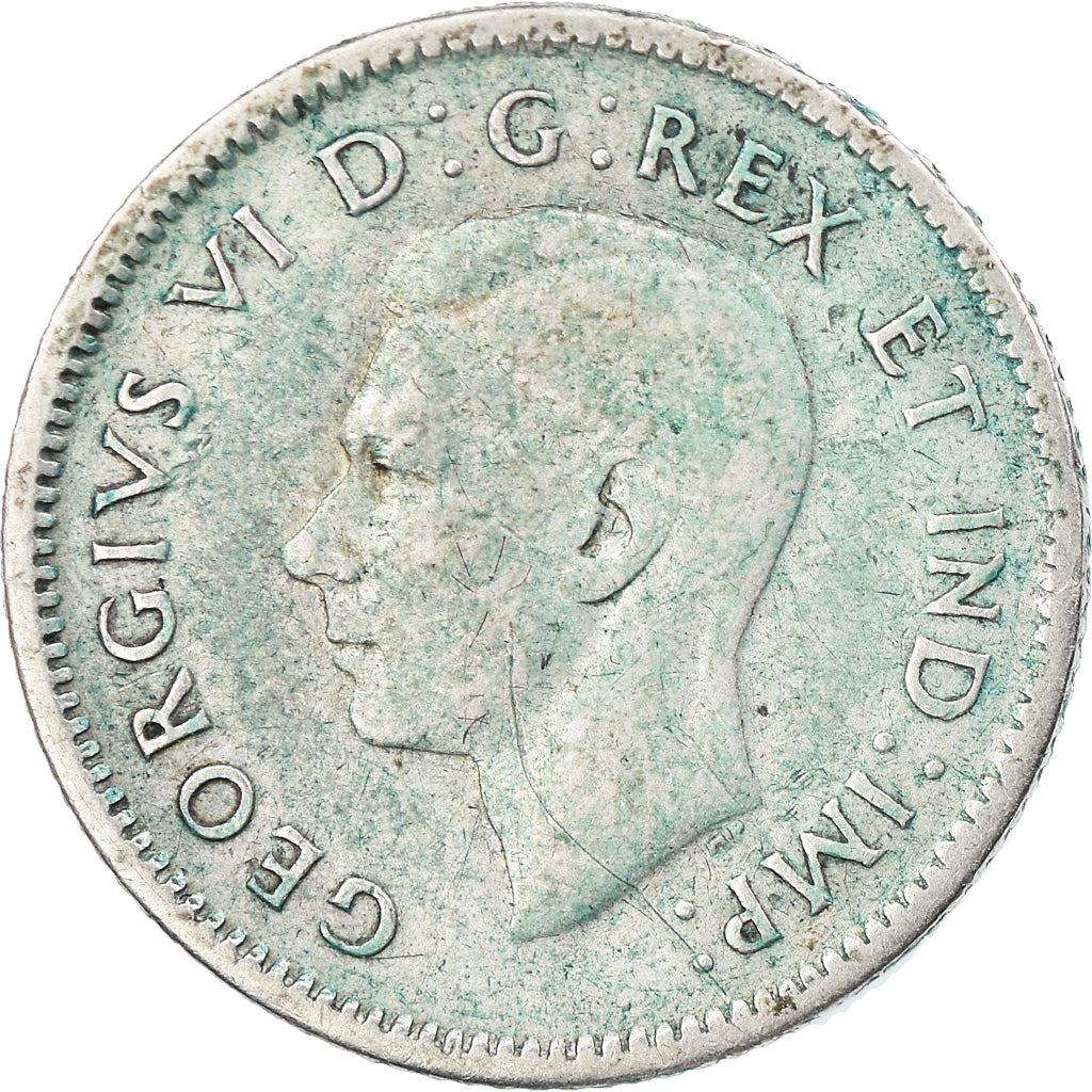 Coin, Canada, George VI, 10 Cents, 1945, Royal Canadian Mint, Ottawa, VF(30-35)