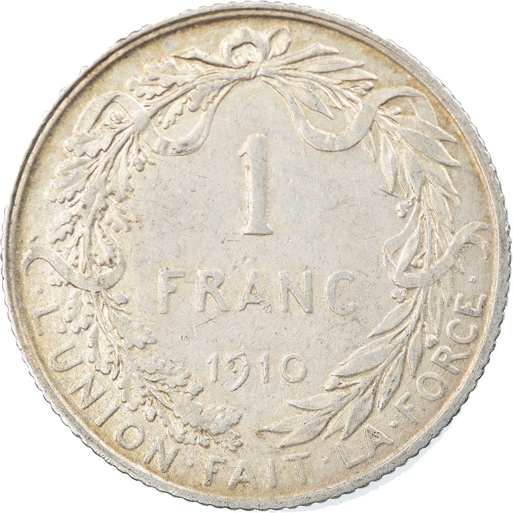 Coin, Belgium, Franc, 1910, EF(40-45), Silver, KM:72
