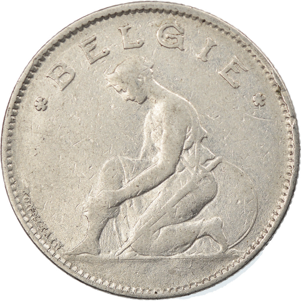 Moeda, Bélgica, Franc, 1923, EF(40-45), Níquel, KM:90