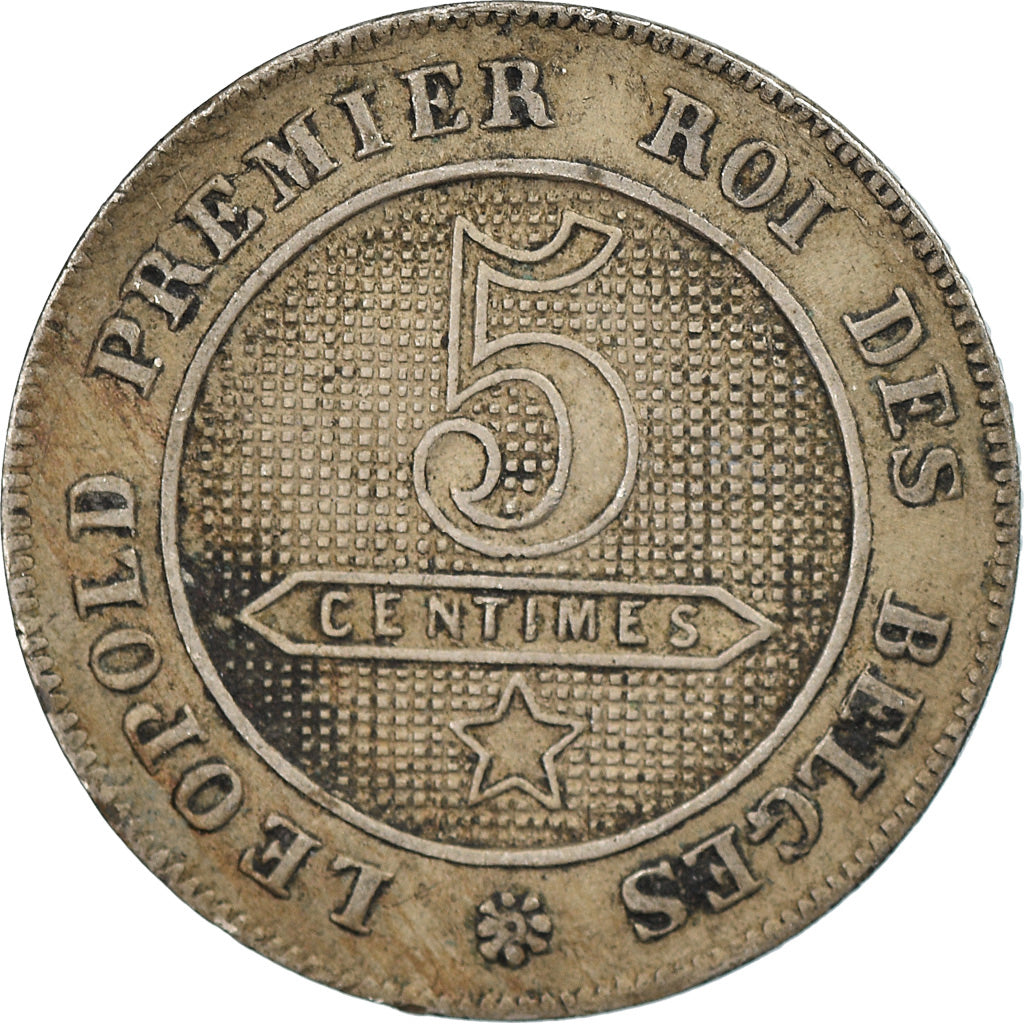 Moneda, Bélgica, Leopold I, 5 Centimes, 1863, BC+, Cobre - níquel, KM:21