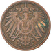 Coin, GERMANY - EMPIRE, Wilhelm II, Pfennig, 1892, Berlin, VF(30-35), Copper