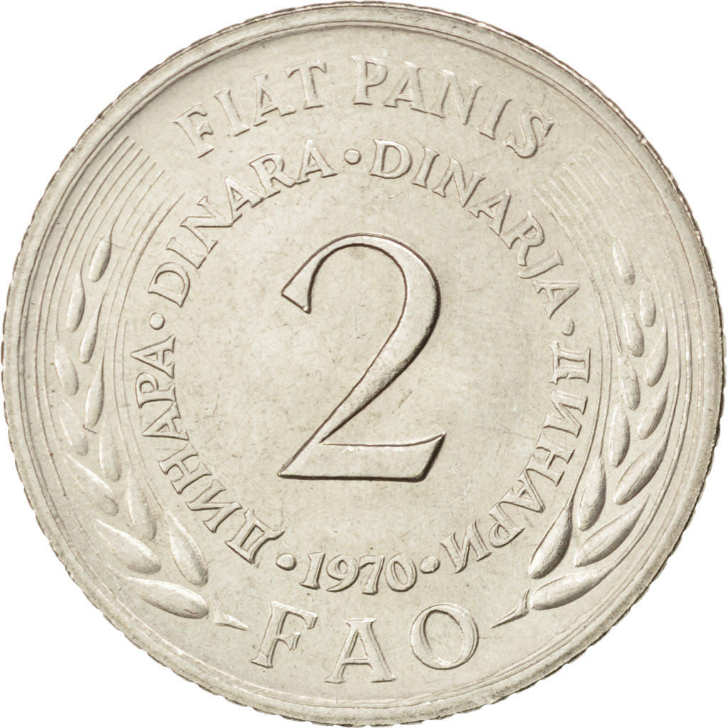 Yougoslavie, République Fédérale Socialiste, 2 Dinara 1970, KM 55
