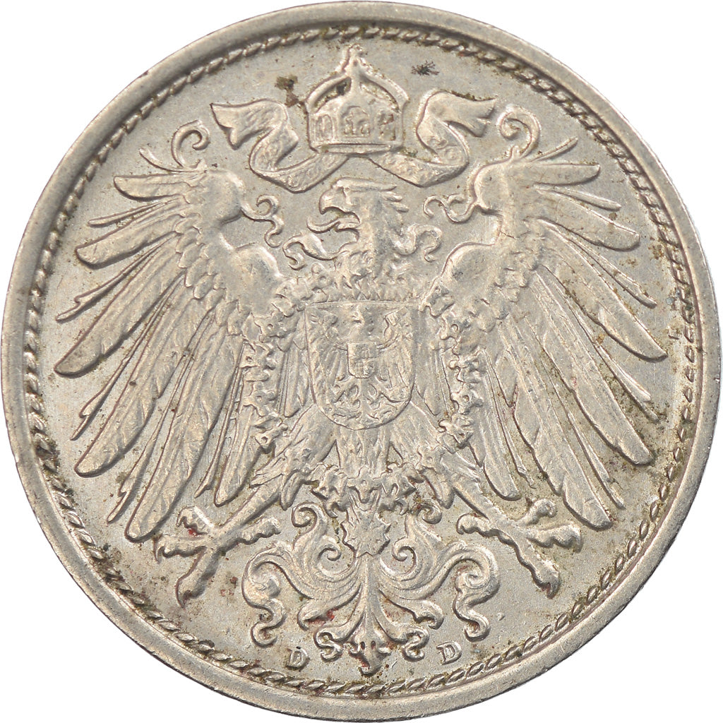 Moneda, ALEMANIA - IMPERIO, Wilhelm II, 10 Pfennig, 1910, MBC, Cobre - níquel