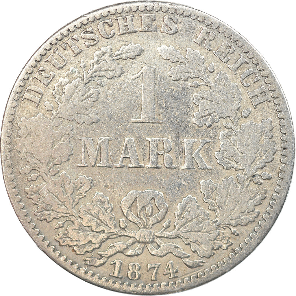 Coin, GERMANY - EMPIRE, Wilhelm I, Mark, 1874, Berlin, EF(40-45), Silver, KM:7