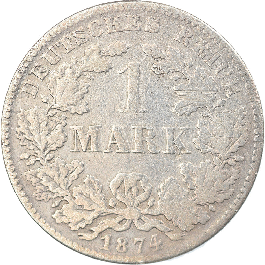 Münze, GERMANY - EMPIRE, Wilhelm I, Mark, 1874, Muldenhütten, SS, Silber, KM:7