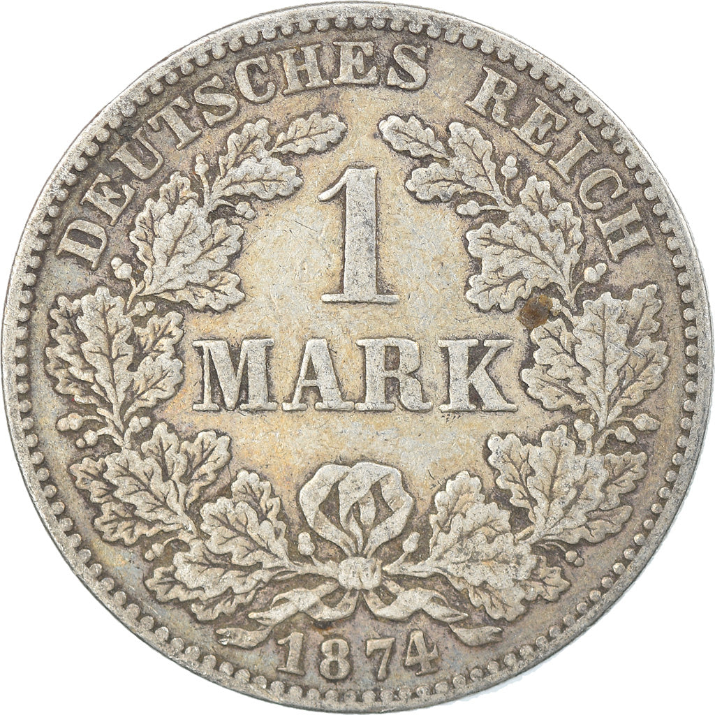 Monnaie, GERMANY - EMPIRE, Wilhelm I, Mark, 1874, Stuttgart, TTB, Argent, KM:7
