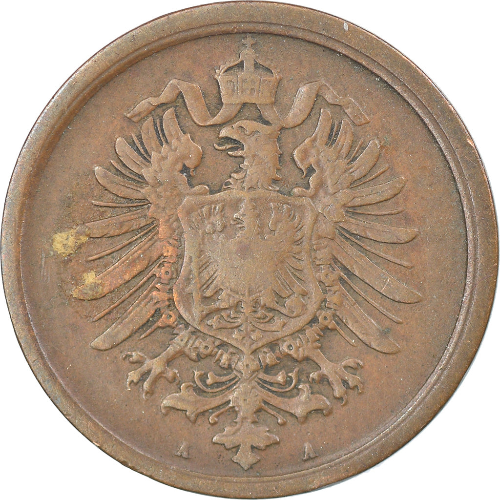Monnaie, GERMANY - EMPIRE, Wilhelm I, 2 Pfennig, 1875, Berlin, TTB, Cuivre, KM:2