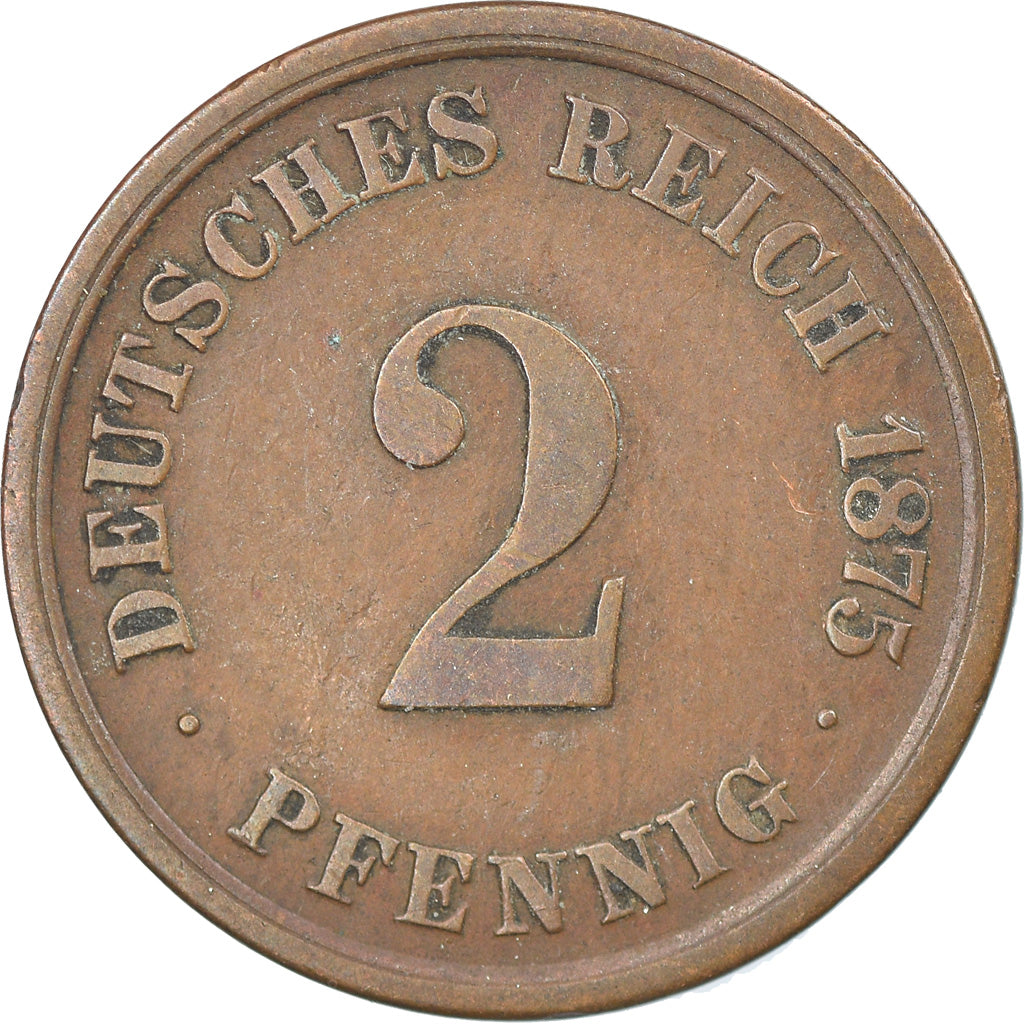 Monnaie, GERMANY - EMPIRE, Wilhelm I, 2 Pfennig, 1875, Berlin, TTB, Cuivre, KM:2
