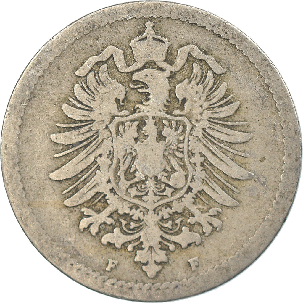 Monnaie, GERMANY - EMPIRE, Wilhelm I, 5 Pfennig, 1874, Stuttgart, TB+