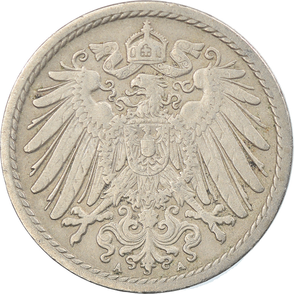 Coin, GERMANY - EMPIRE, Wilhelm II, 5 Pfennig, 1894, Berlin, EF(40-45)