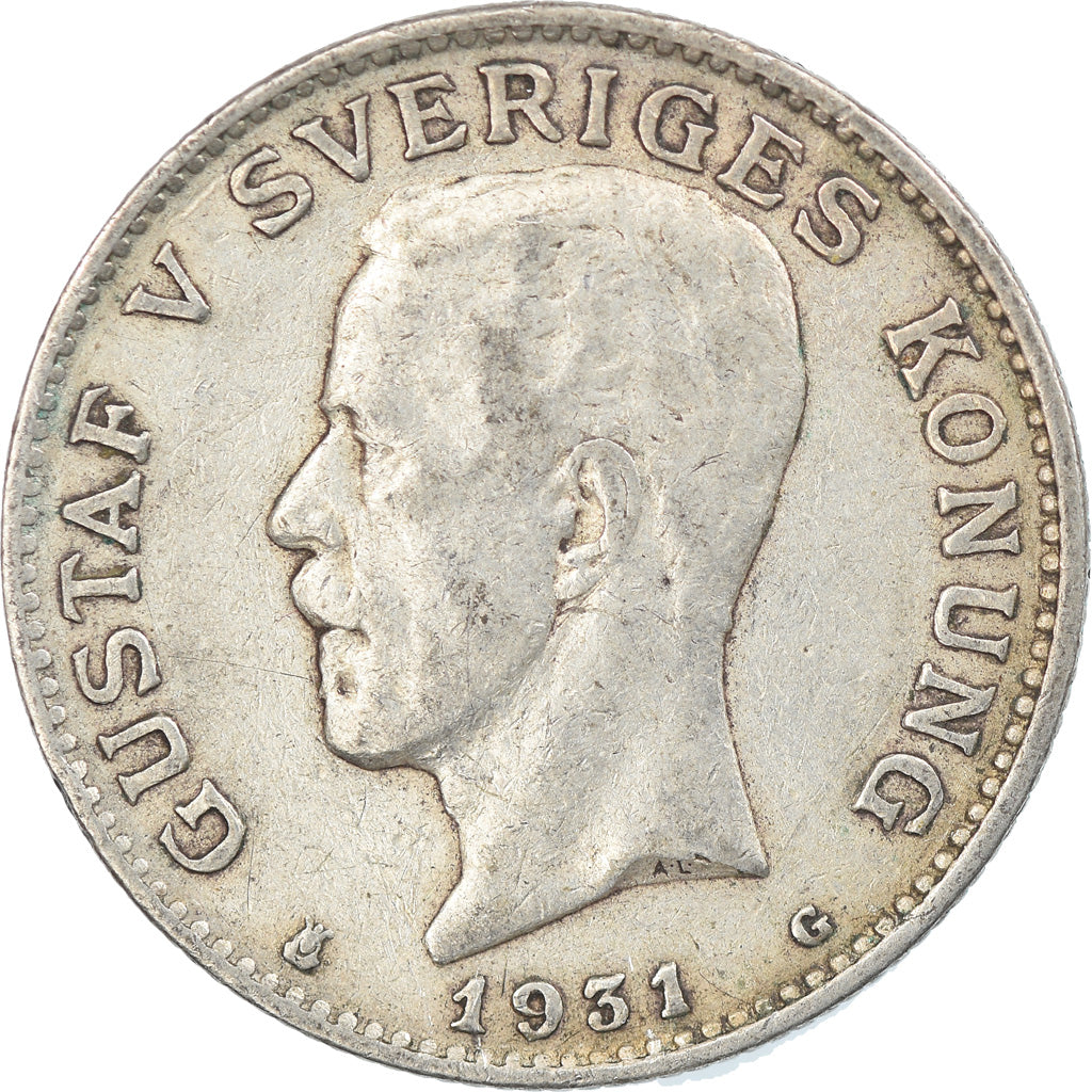 Coin, Sweden, Gustaf V, Krona, 1931, EF(40-45), Silver, KM:786.2