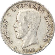 Coin, Sweden, Gustaf V, Krona, 1931, EF(40-45), Silver, KM:786.2