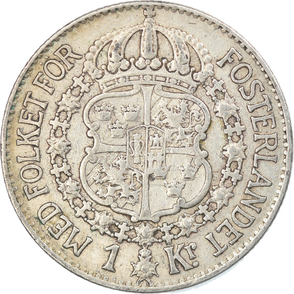 Coin, Sweden, Gustaf V, Krona, 1931, EF(40-45), Silver, KM:786.2