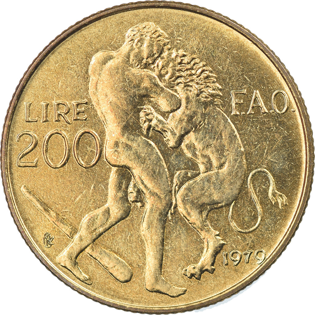 Moeda, San Marino, 200 Lire, 1979, Rome, EF(40-45), Alumínio-Bronze, KM:96