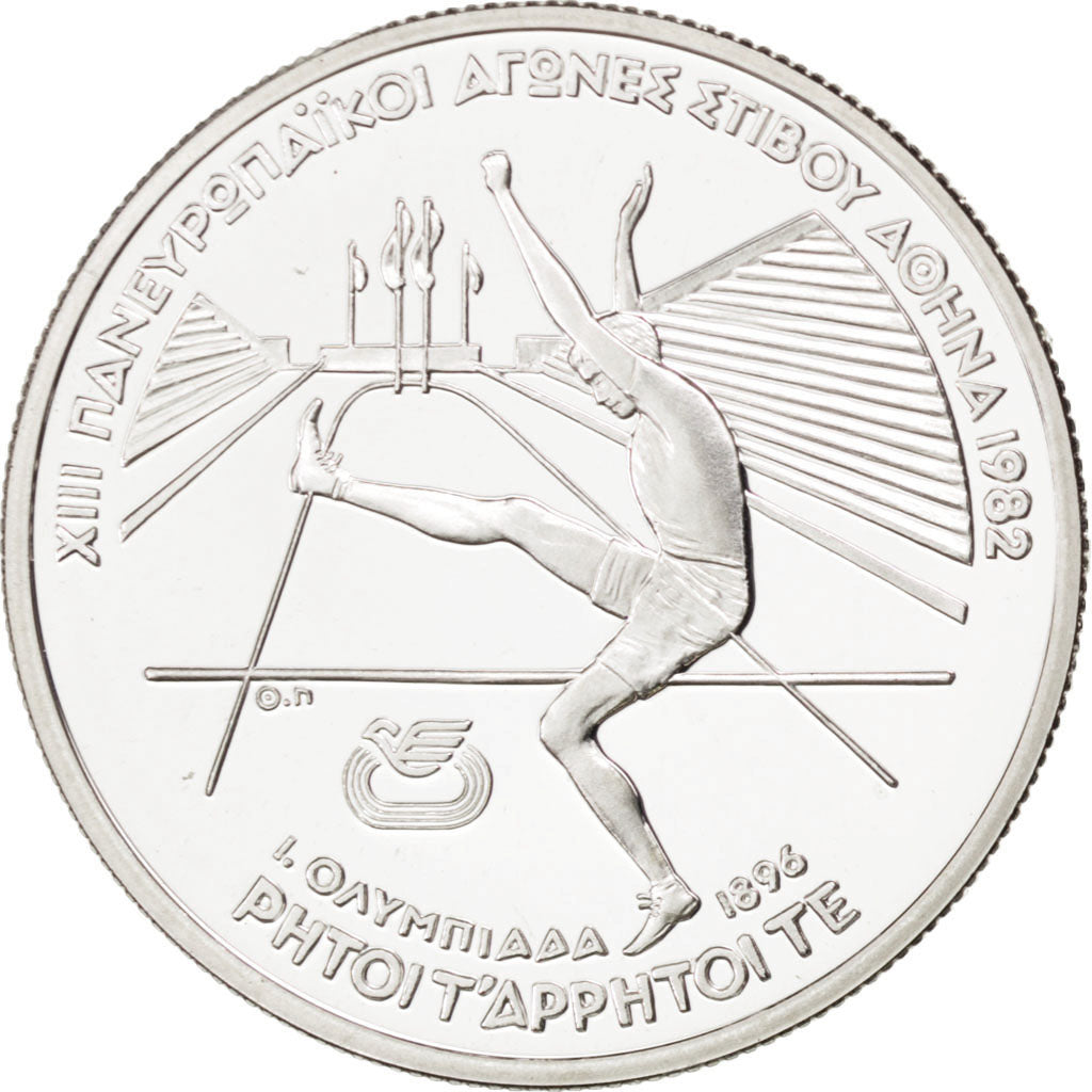 GREECE, 100 Drachmai, 1982, KM #135, MS(65-70), Silver, 5.73