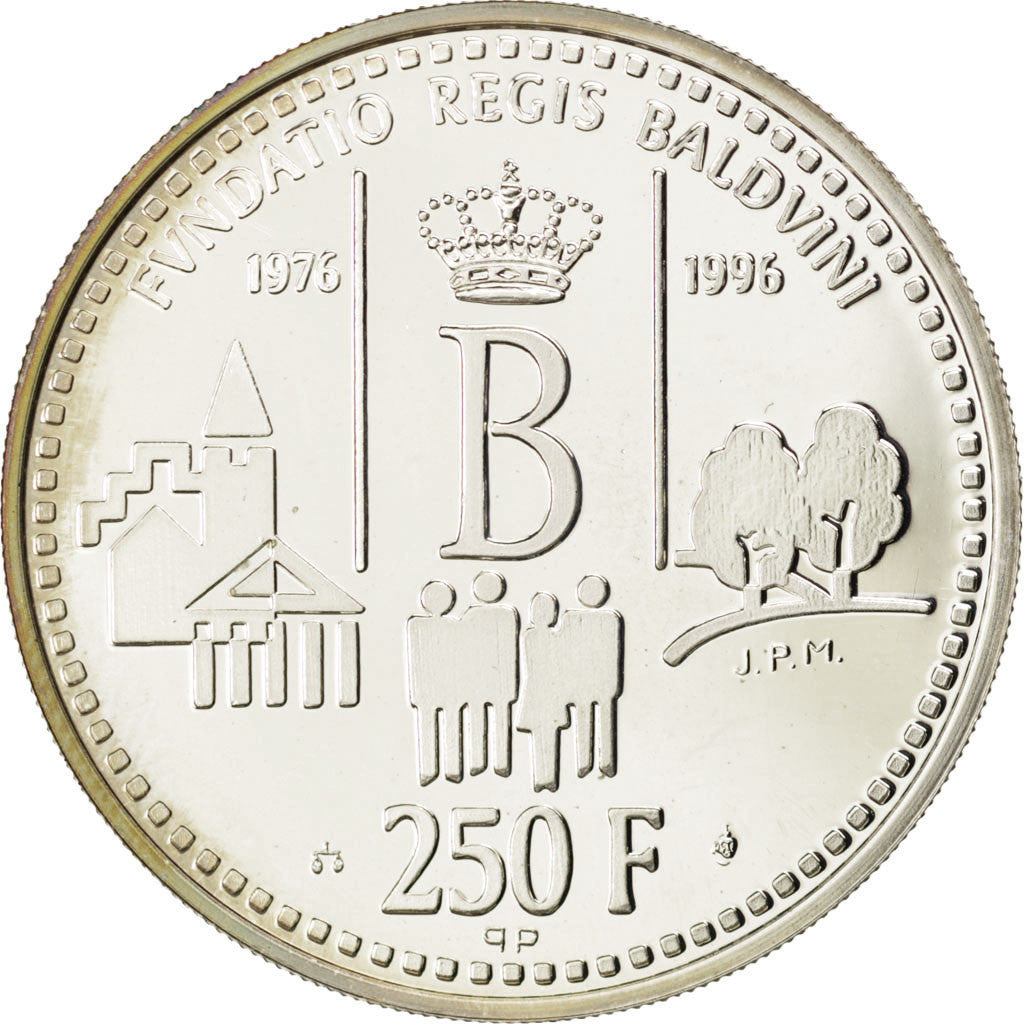 Coin, Belgium, 250 Francs, 250 Frank, 1996, MS(65-70), Silver, KM:202
