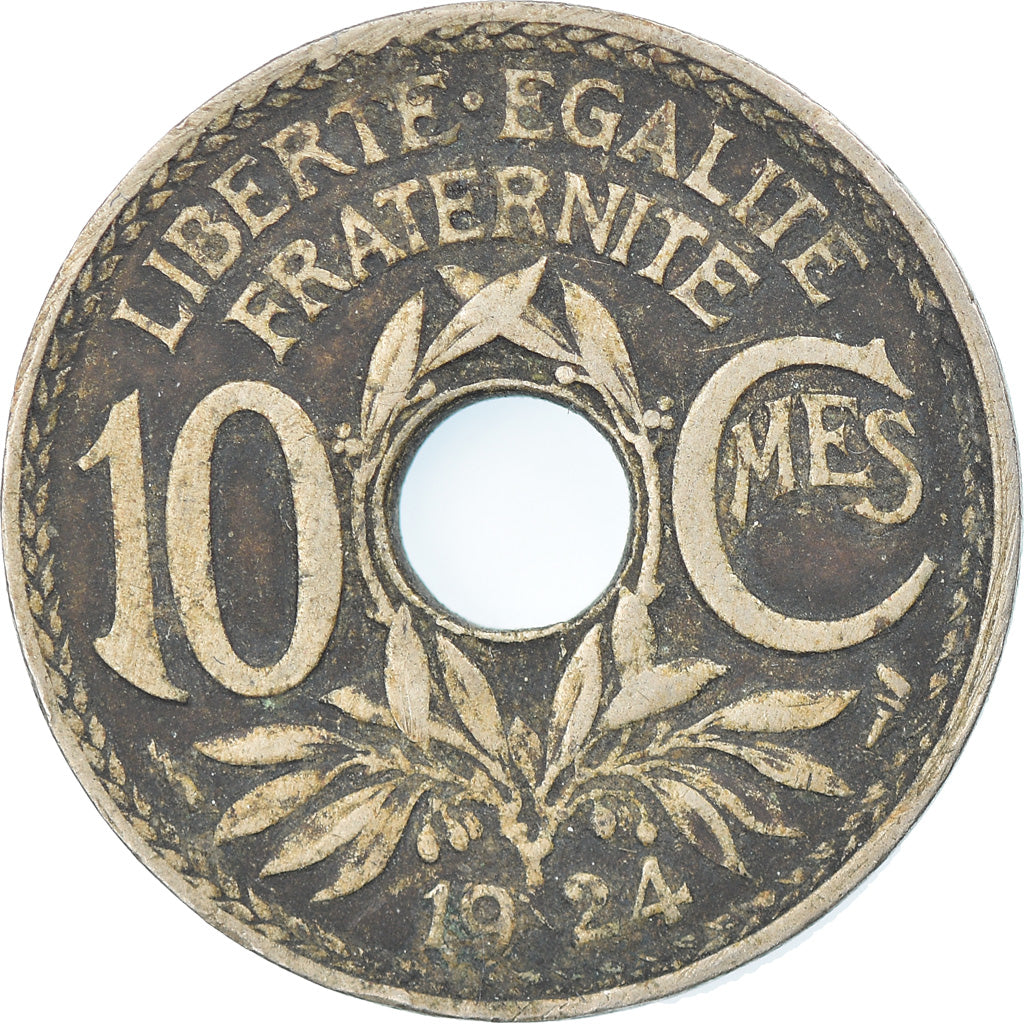 Coin, France, Lindauer, 10 Centimes, 1924, Poissy, VF(20-25), Copper-nickel