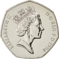 GREAT BRITAIN, 50 Pence, 1994, KM #966, MS(65-70), Copper-Nickel, 30, 13.57