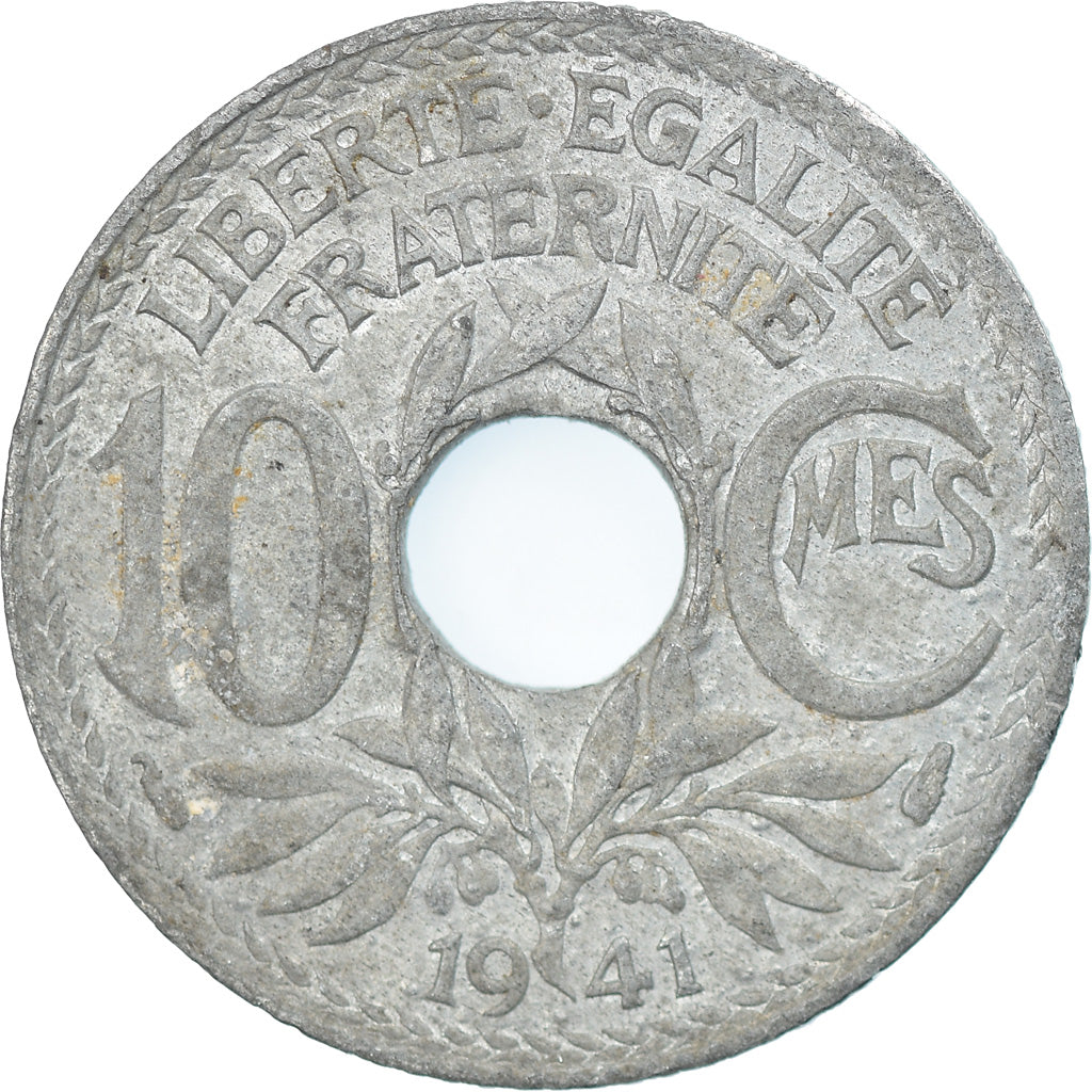 Coin, France, Lindauer, 10 Centimes, 1941, Paris, EF(40-45), Zinc, KM:896