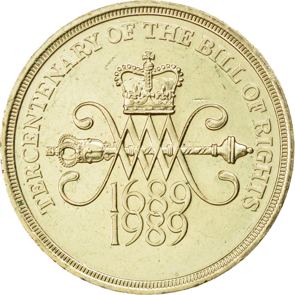 GREAT BRITAIN, 2 Pounds, 1989, British Royal Mint, KM #960, AU(55-58),...