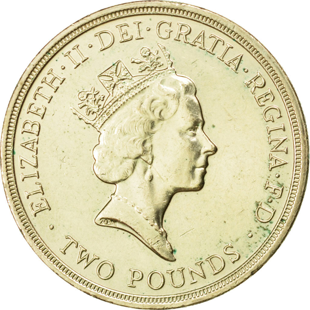 GREAT BRITAIN, 2 Pounds, 1989, British Royal Mint, KM #960, AU(55-58),...