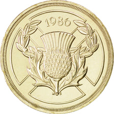 GREAT BRITAIN, 2 Pounds, 1986, KM #947, AU(55-58), Nickel-Brass, 28.4, 16.01