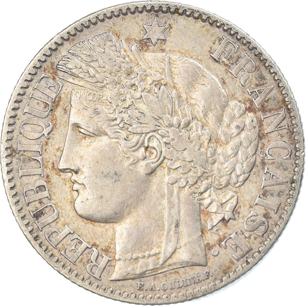 Monnaie, France, Cérès, 2 Francs, 1872, Bordeaux, TTB, Argent, Gadoury:530a