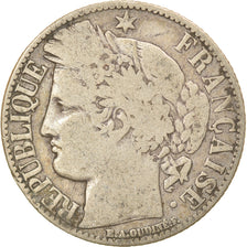 Coin, France, Cérès, Franc, 1872, Paris, VF(30-35), Silver, KM:822.1