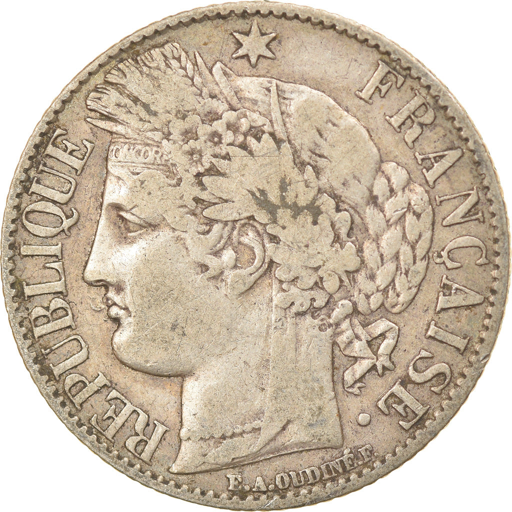 Coin, France, Cérès, Franc, 1887, Paris, EF(40-45), Silver, KM:822.1