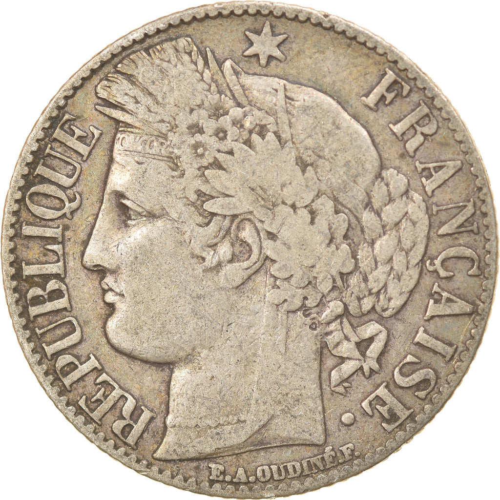 Coin, France, Cérès, Franc, 1887, Paris, EF(40-45), Silver, KM:822.1