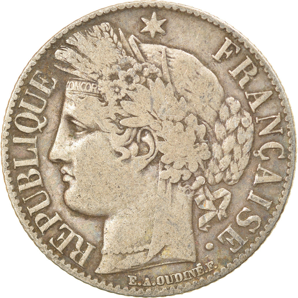 Moneta, Francja, Cérès, Franc, 1887, Paris, EF(40-45), Srebro, KM:822.1