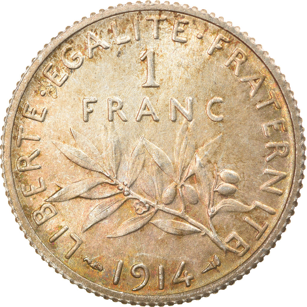 Monnaie, France, Semeuse, Franc, 1914, Paris, TTB, Argent, Gadoury:467, KM:844.1