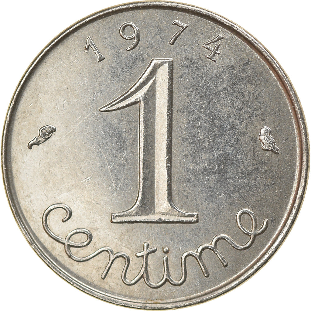 Moneda, Francia, Épi, Centime, 1974, Paris, MBC, Acero inoxidable, KM:928