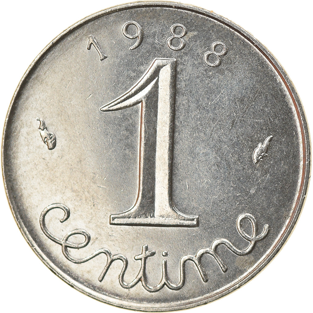 Coin, France, Épi, Centime, 1988, Paris, EF(40-45), Stainless Steel, KM:928
